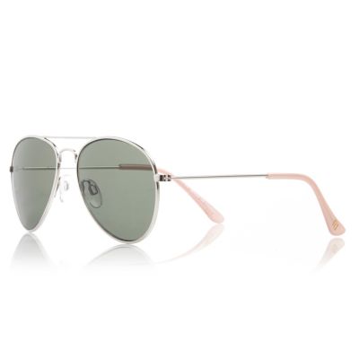 Girls green aviator-style sunglasses